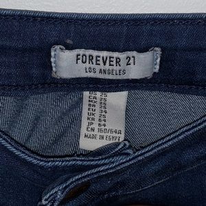 forever 21 darkwash skinny jeans